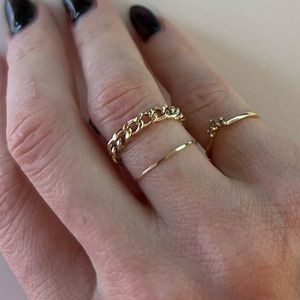 Sarah Elise 4mm Cuban chain ring size